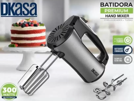 Batidora premium hand mixer 5 velocidades Dkasa 300w