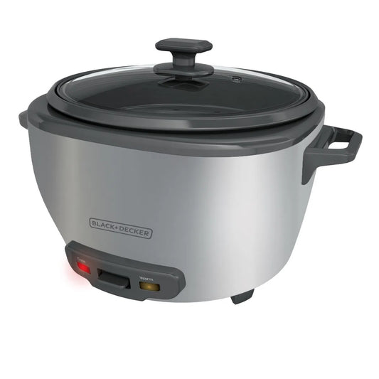 Olla Arrocera Black+Decker 20 Tazas Tapa Vidrio y Vaporera